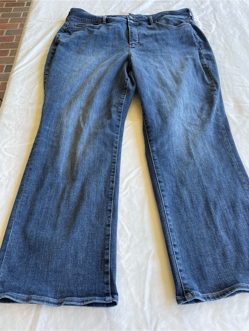 👖 NYDJ Bailey Relaxed Bootcut Jeans Size 20W Medium Wash Stretch Denim Women 80